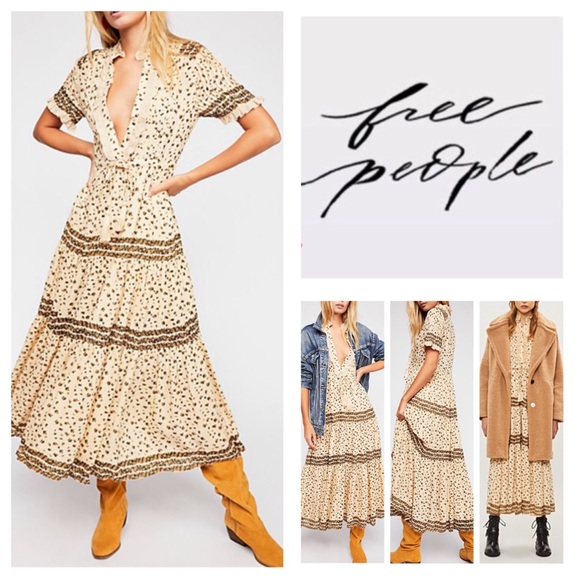 Free People Dresses & Skirts - Free People Rare Feeling Printed Maxi Dress.  NWT.